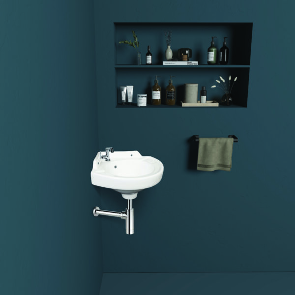 Resa Wall hung corner basin CHERRY - 315